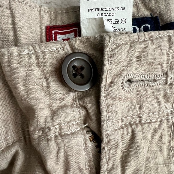 CHAPS Mens Cargo Shorts Size 38 Khaki Beige | Multi-Pocket Outdoor Hiking Casual - Picture 5 of 11